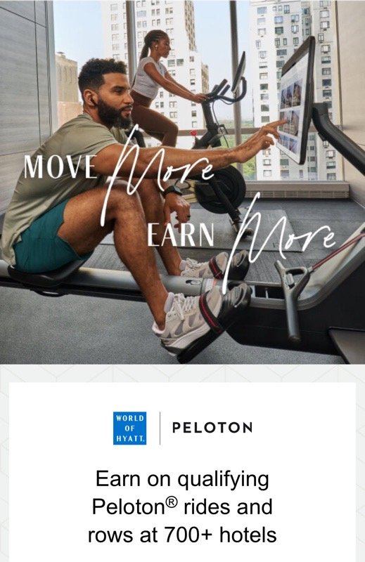 New Collaboration: Hyatt and Peloton (Exercise and Earn Points)