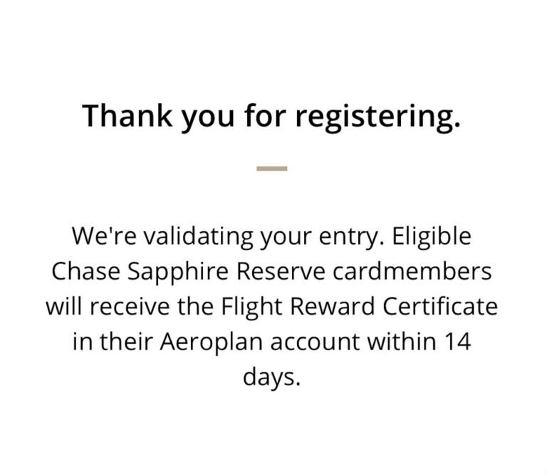 Chase Sapphire Reserve Benefit Alert! Limited Time Offer: Get a FREE 5,000 point Aeroplan® Flight Reward Certificate