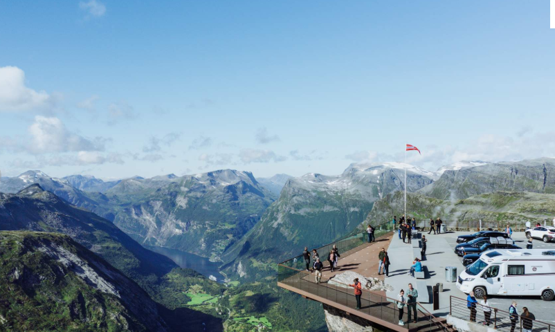 Dalsnibba Skywalk view over Geirangerfjord