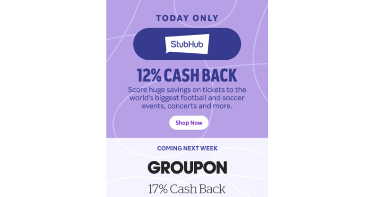 February 4, 2026: Rakuten Big Deal Revealed – StubHub 17% Cashback (+ $50 For Signing Up)